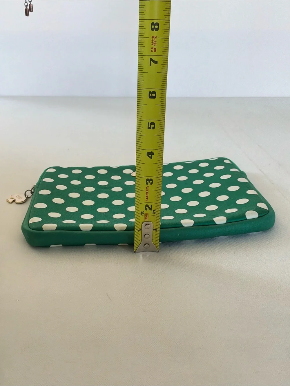 Kate Spade New York Green White Polka Dot Padded Tablet Sleeve E-Reader Case